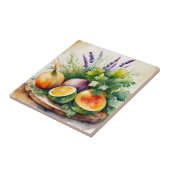 Watercolor Fresh Herbs Citrus Arrangement タイル (側面)