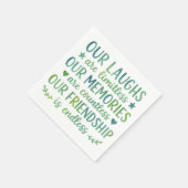 Watercolor Friendship Quote スタンダードカクテルナプキン (角)