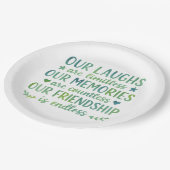 Watercolor Friendship Quote ペーパープレート (アングル)