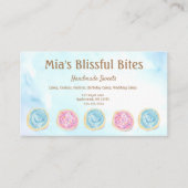 Watercolor Frosted Sugar Cookies Bakery 名刺 (正面)