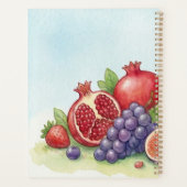 Watercolor Fruit Abundance, Tu Bishvat Background プランナー手帳 (裏面)