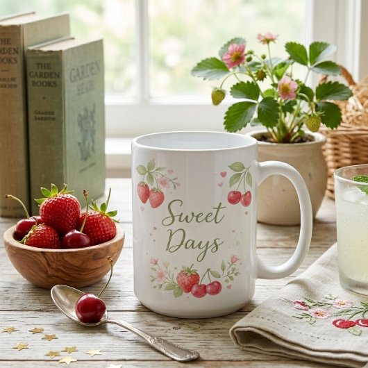 Watercolor Fruit Aesthetic コーヒーマグカップ