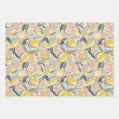 Watercolor Fruit Pattern  |  Vibrant Citrus ラッピングペーパーシート (正面3)