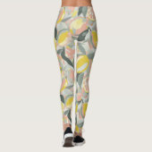Watercolor Fruit Pattern | Vibrant Citrus レギンス (裏面)