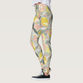 Watercolor Fruit Pattern | Vibrant Citrus レギンス (左)