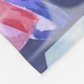 Watercolor Galaxy Patchwork フリースブランケット (角)