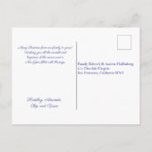 Watercolor Galilee Bible Christmas Postcard ポストカード (裏面)