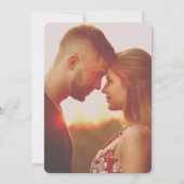 Watercolor Garden Flower Frame Wedding Invitation セーブザデート (裏面)