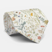 watercolor Garden Flowers Wildflower Spring Meadow ネクタイ (ロール)