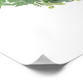 Watercolor Garden Gate Flowery Painting ポスター (角)