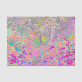 Watercolor Garden Sunrise with Purple Flowers 薄葉紙