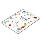 Watercolor Gardening Recipe Notebook ノートブック (左側)