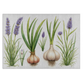 Watercolor Garlic Cutting Board カッティングボード