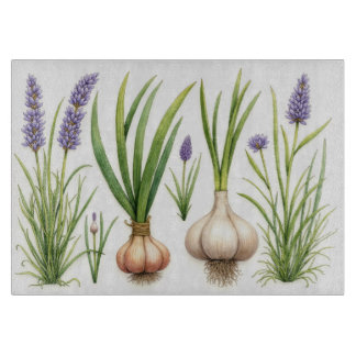 Watercolor Garlic Cutting Board カッティングボード