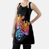 Watercolor Giraffe Lover Funny Giraffe Print Women エプロン (インサイチュ)
