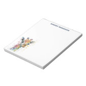 Watercolor Giraffe Sophisticated Notepad ノートパッド (回転)