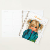 Watercolor Girl Any Name プランナー手帳 (ディスプレー)