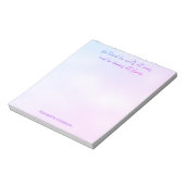 Watercolor Girly Script Dreams into Plans Notepad ノートパッド (回転)