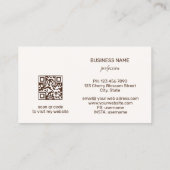 Watercolor Gold White Flowers 名刺 (裏面)