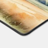 Watercolor Golden Eagle & Mountains Personalized デスクマット (コーナー)