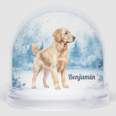 Watercolor Golden Retriever Winter (裏面)