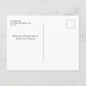 Watercolor Golden Retriever Winter Christmas シーズンポストカード (裏面)