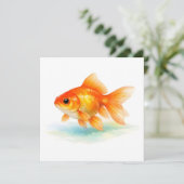 Watercolor Goldfish  カード (スタンド正面)