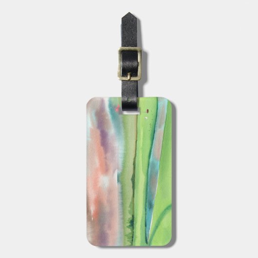 Watercolor Golf ラゲッジタグ (正面縦)