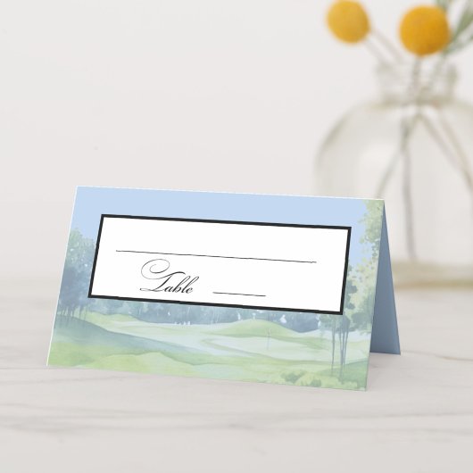 Watercolor Golf Theme Wedding Place Card プレイスカード