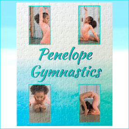 Watercolor Gradient Custom Name, Sport & Photo    ジグソーパズル