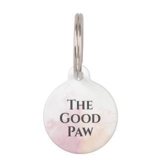 Watercolor Gradient The Good Paw ペット　ネームタグ