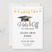 Watercolor Graduation Announcement One Photo シーズンカード (正面)