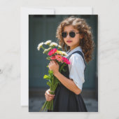 Watercolor Graduation Announcement One Photo シーズンカード (裏面)