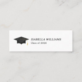 Watercolor Graduation Cap Name Card - Insert Card コーリングカード