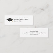 Watercolor Graduation Cap Name Card - Insert Card コーリングカード (正面/裏面)