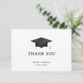 Watercolor Graduation Cap Thank You Card (スタンド正面)