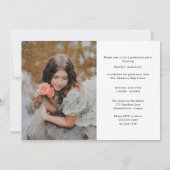 Watercolor Graduation Cap Two Photo Grad 案内状 (裏面)