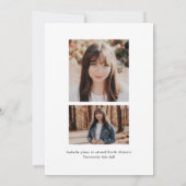 Watercolor Graduation Caps Multiple Photo Grad 案内状 (裏面)