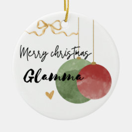 Watercolor grandma  セラミックオーナメント