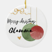 Watercolor grandma  セラミックオーナメント (裏面)