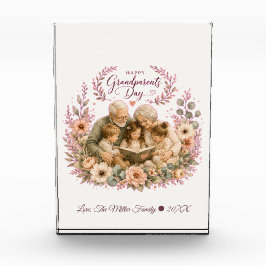 Watercolor Grandparents Day / Abuelos Floral フォトブロック