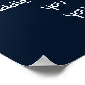 Watercolor Great Blue Heron Inspirational Quote ポスター (角)