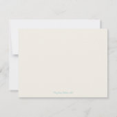 Watercolor Great Blue Heron Monogram Birdwatcher ノートカード (裏面)