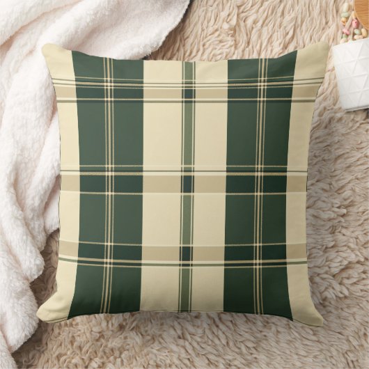 Watercolor Green Abstract Throw Pillow  クッション (ブランケット)