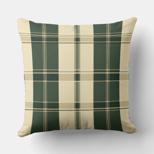 Watercolor Green Abstract Throw Pillow  クッション (裏面)