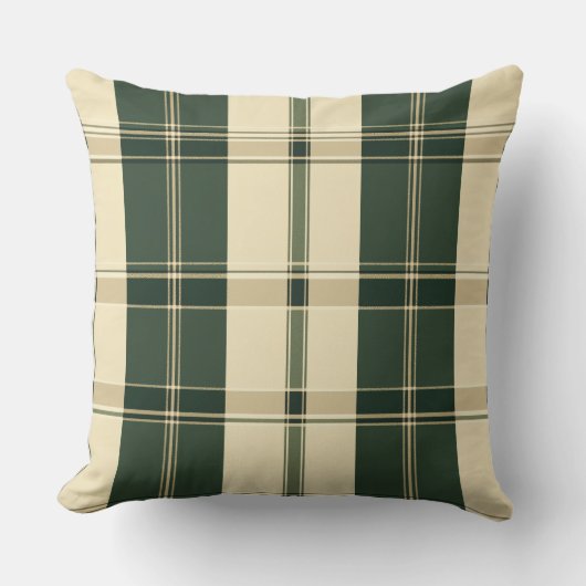 Watercolor Green Abstract Throw Pillow クッション (正面)