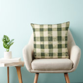 Watercolor Green Abstract Throw Pillow クッション (椅子)