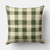 Watercolor Green Abstract Throw Pillow クッション (裏面)