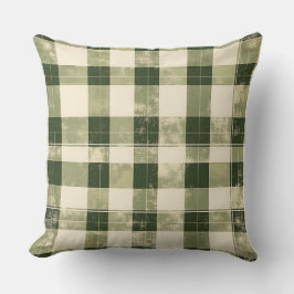 Watercolor Green Abstract Throw Pillow  クッション