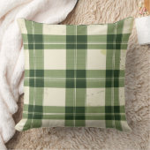 Watercolor Green Abstract Throw Pillow クッション (ブランケット)